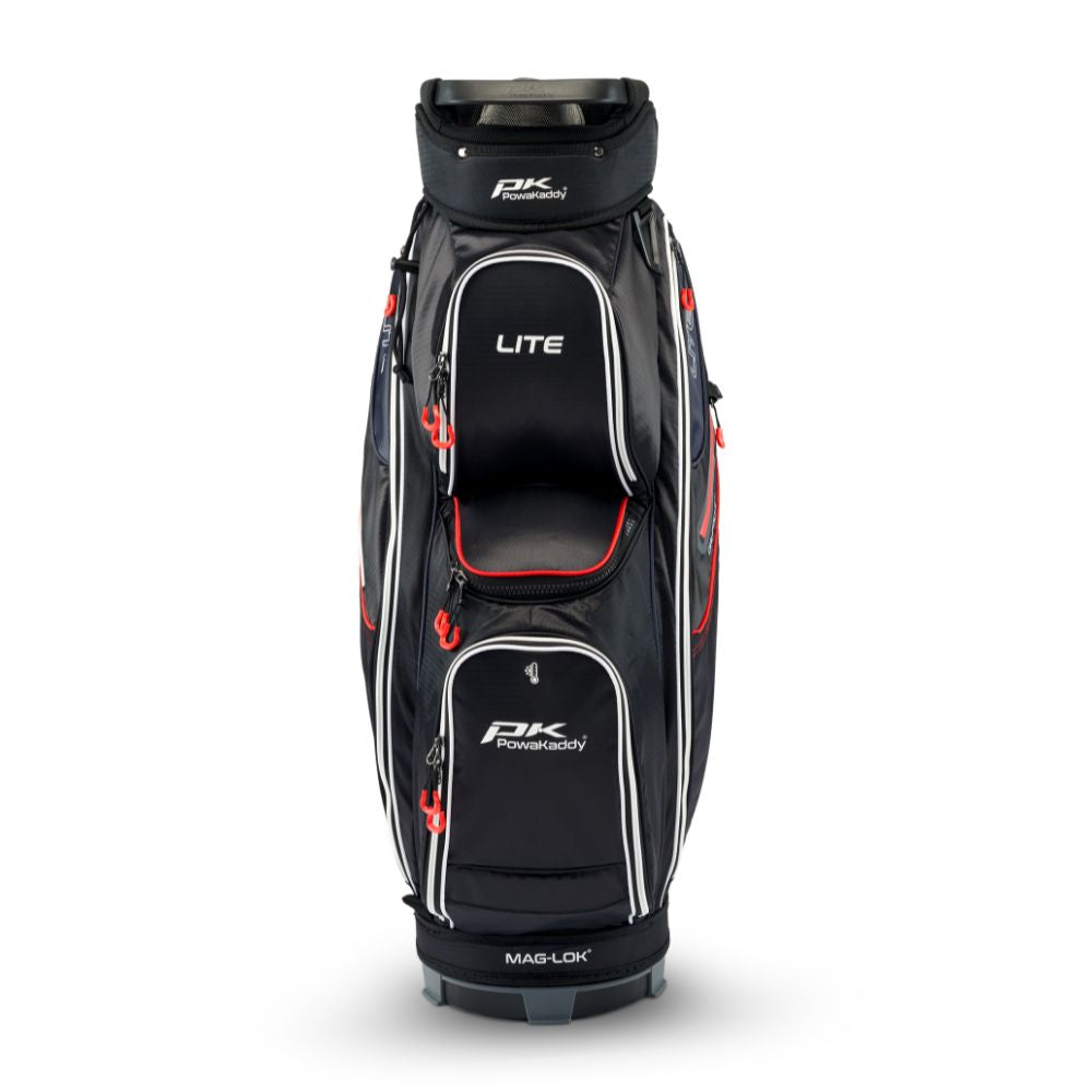 PowaKaddy Lite Golf Cart Bag - Black / White / Red
