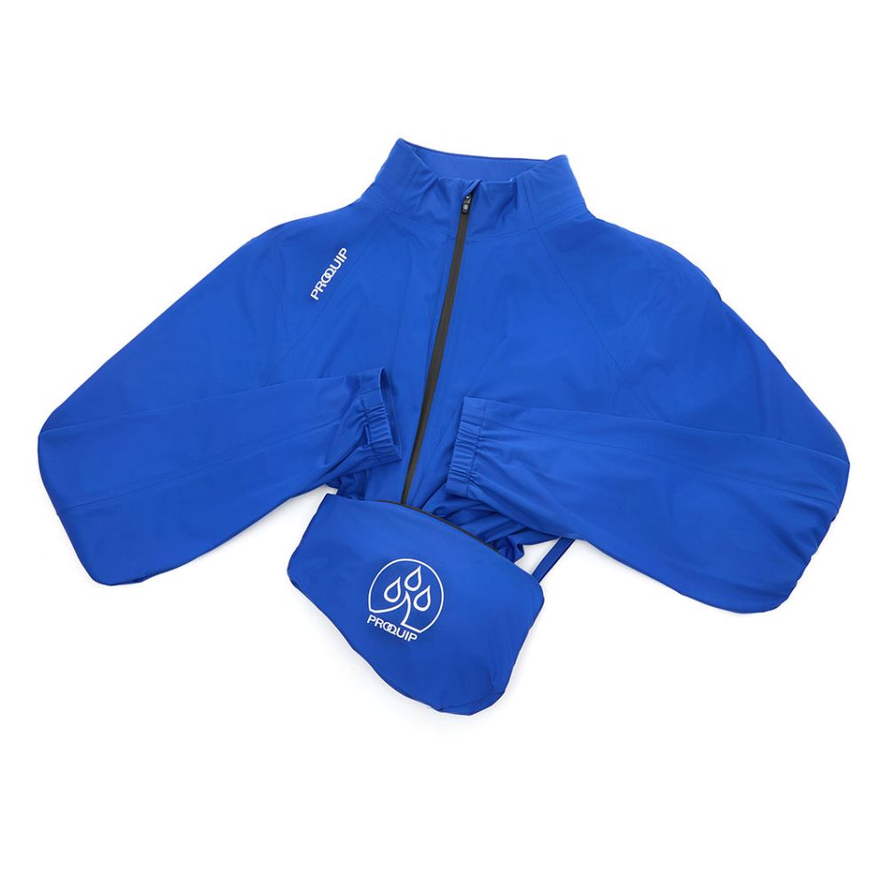 ProQuip Propac Lite Packable Waterproof Golf Jacket - Magnetic Blue / Navy
