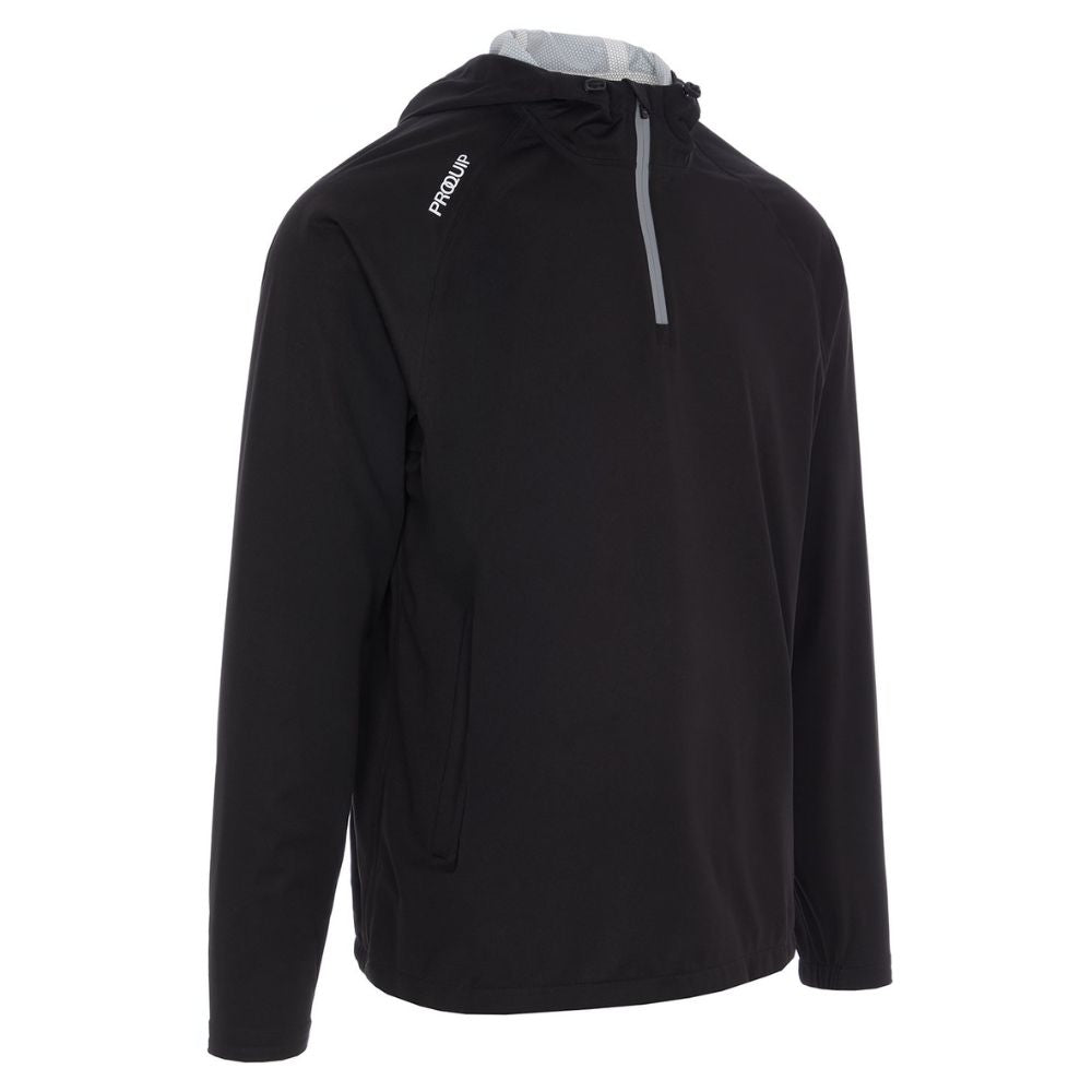 ProQuip Propac Lite Packable Waterproof Hooded Golf Jacket - Black Black M