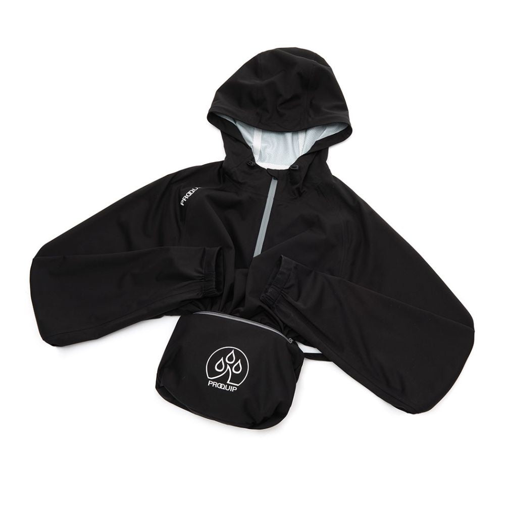 ProQuip Propac Lite Packable Waterproof Hooded Golf Jacket - Black
