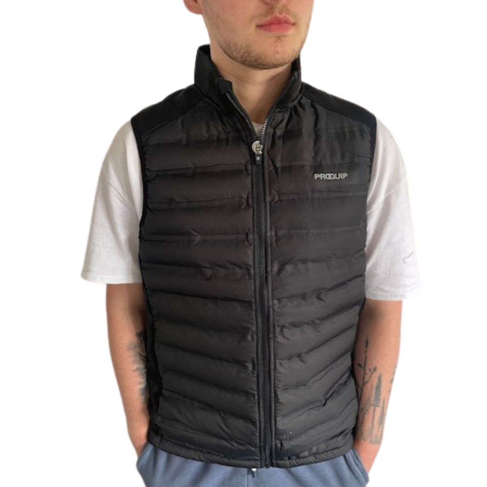 ProQuip Yare Mens Quilted Golf Gilet Black M