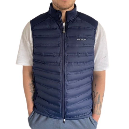 ProQuip Yare Mens Quilted Golf Gilet Navy M