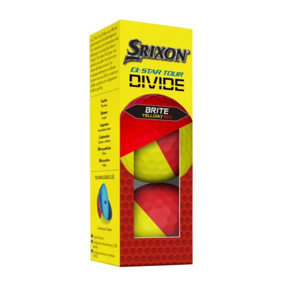 Srixon Q Star Tour Divide Golf Balls 2024 - Yellow Red   