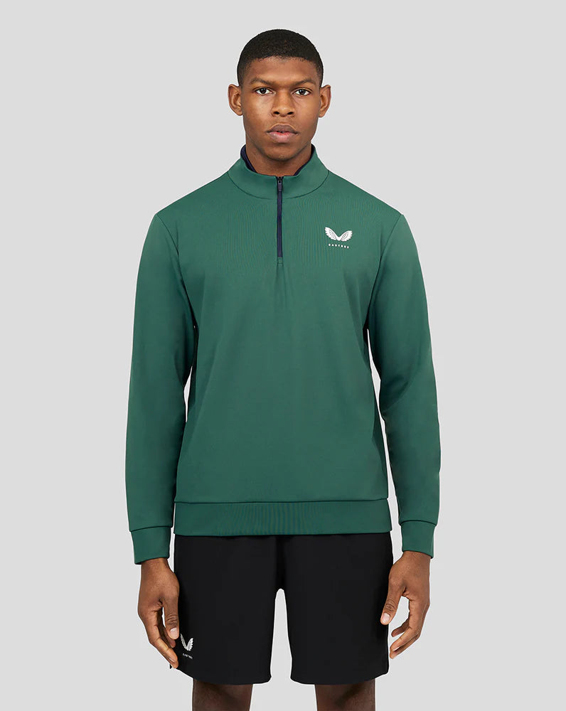 Castore Golf Mainline Classic Zip Mock Neck Pullover Top CMA40173