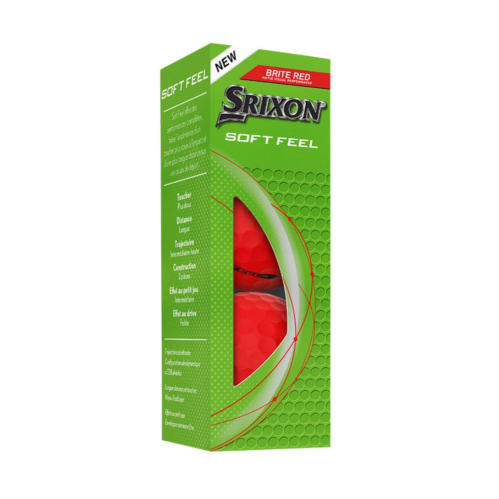 Srixon Soft Feel Brite Golf Balls 2025 - Red