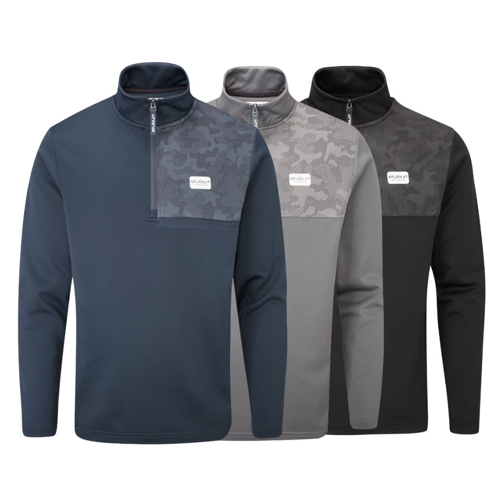 Stuburt Active Tech Golf Mid Layer 1/4 Zip Pullover Top   