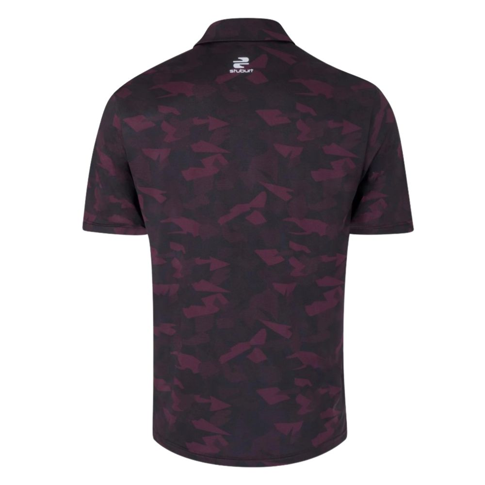 Stuburt Bullfinch Men's Golf Polo Shirt - Black / Cherry