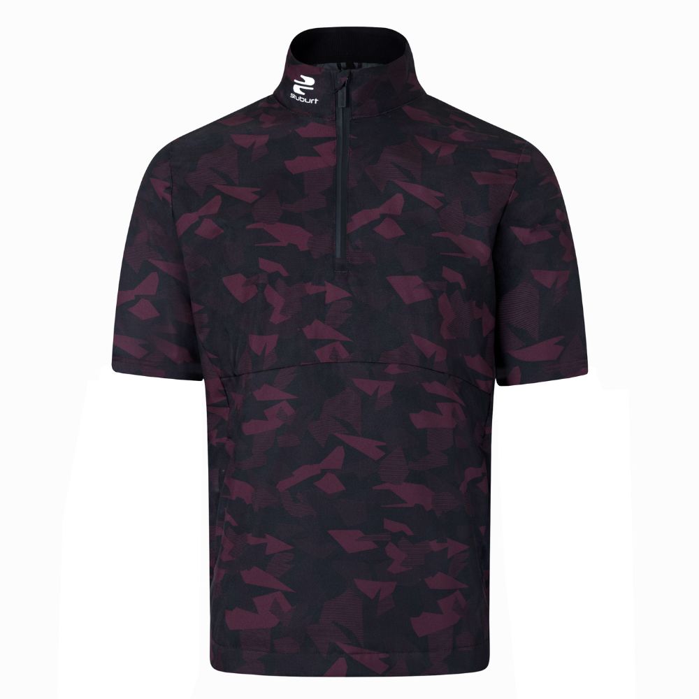 Stuburt Raven Showerproof Short Sleeve Golf Jacket 2025 - Black / Cherry Red Black / Cherry Red M