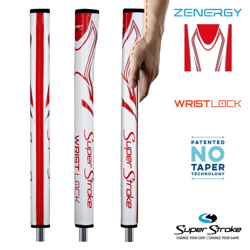 SuperStroke Zenergy WristLock Putter Grip - White / Red