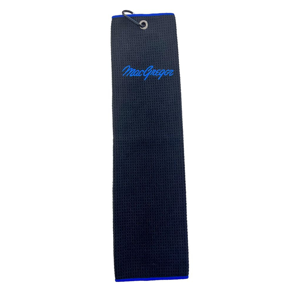 MacGregor Trifold Golf Towel - Black / Blue Black / Blue