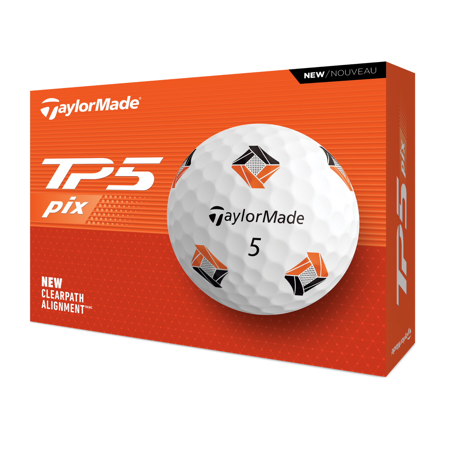 TaylorMade TP5 Pix 3.0 Golf Balls 2024 - White   