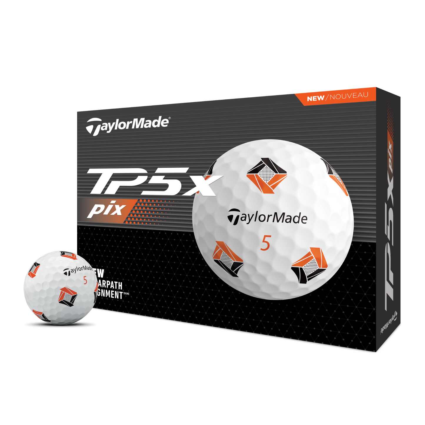 TaylorMade TP5x Pix 3.0 Golf Balls 2024 - White White  