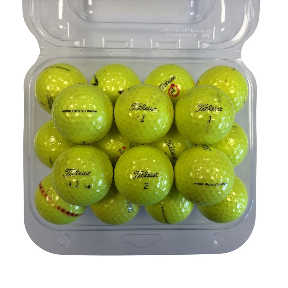 Titleist Pro V1 Grade C Recycled Golf Balls - 24 Pack - Yellow