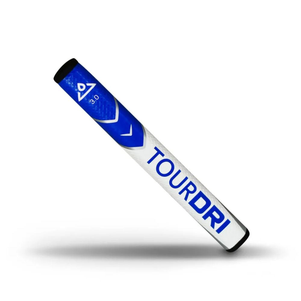 TourDri Flat Putter Golf Grip 3.0 Blue / White