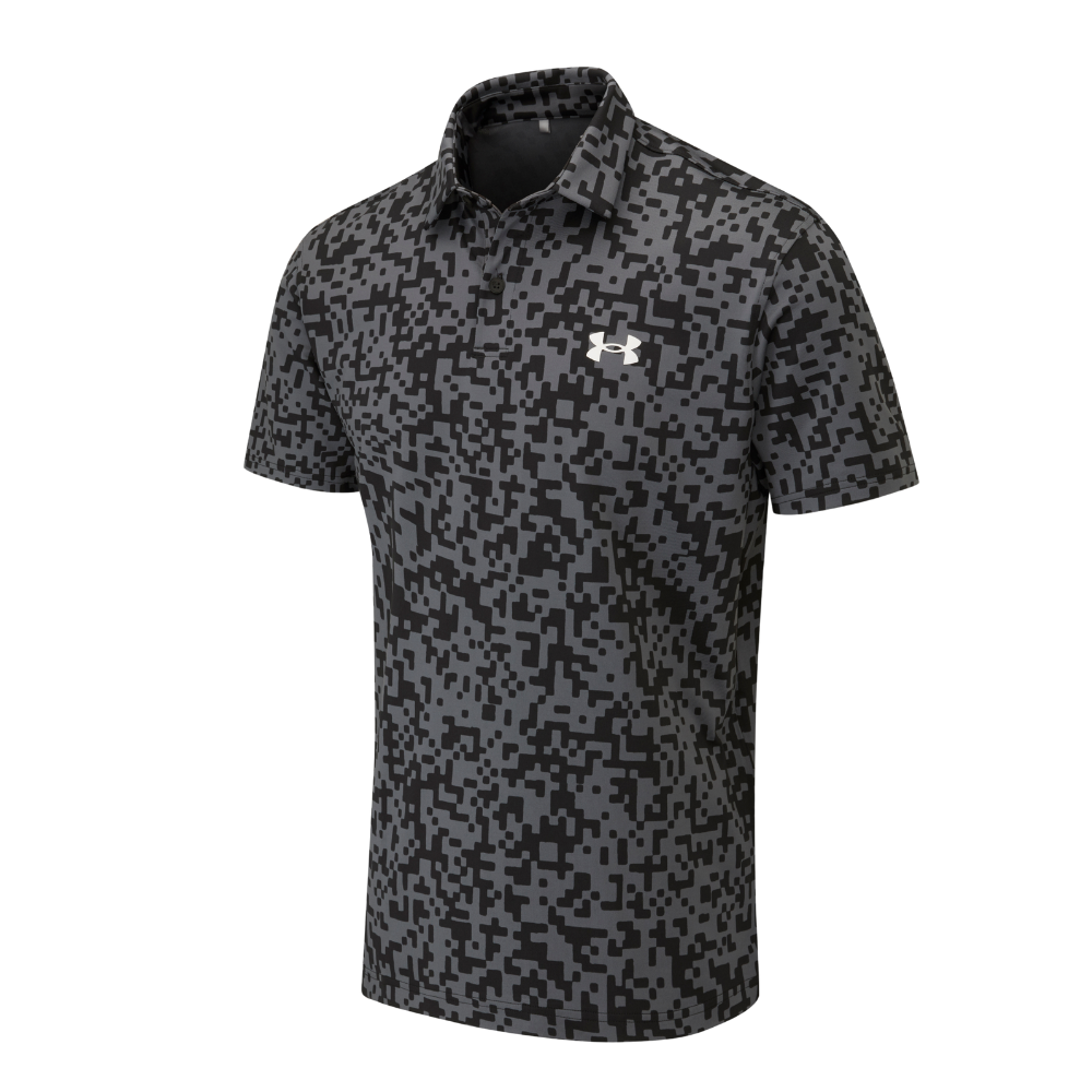 Under Armour Tee To Green Printed Mens Golf Polo Shirt 2025 - 1383715-005