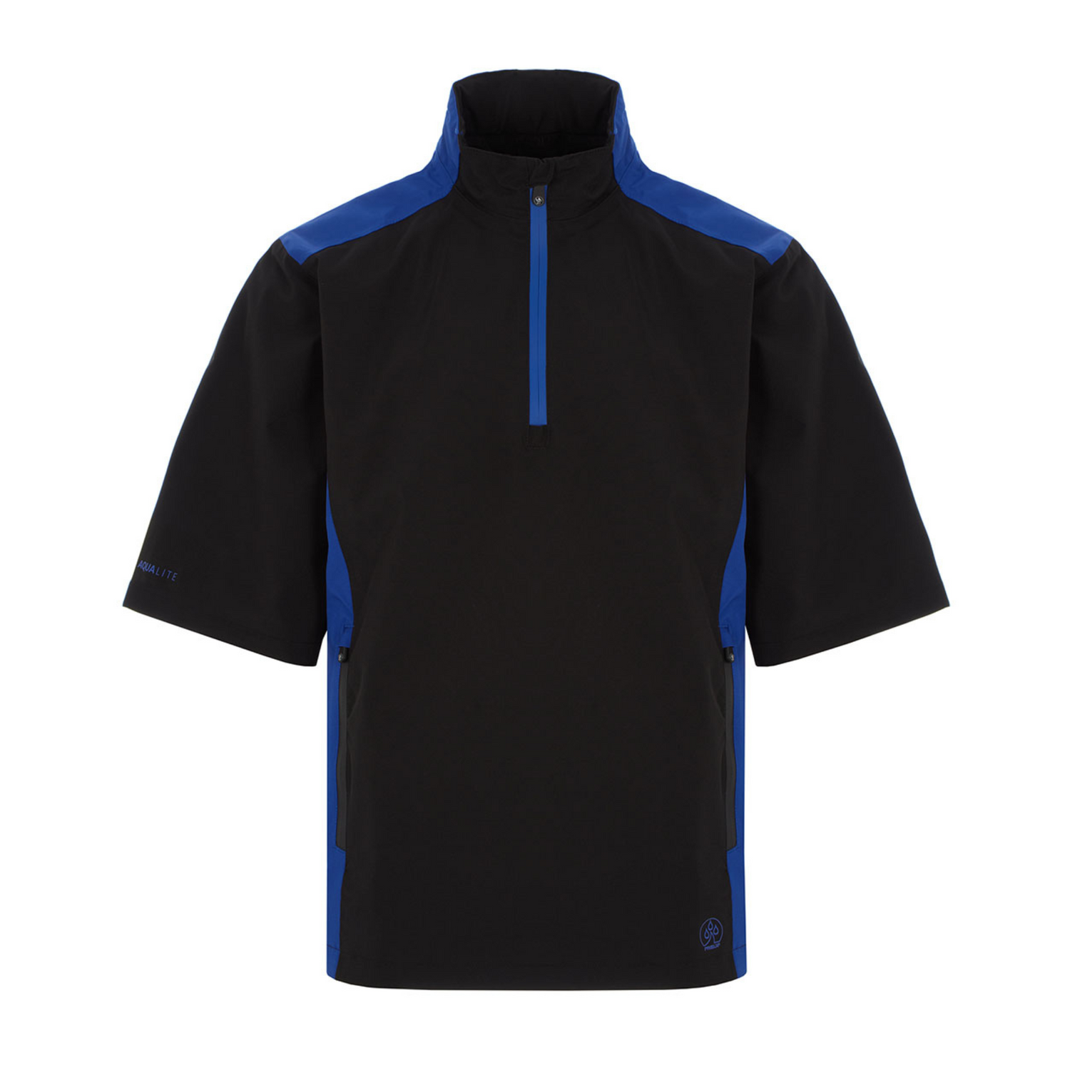 ProQuip Golf Aqualite 1/2 Sleeve Mens Waterproof Jacket Black/Royal M
