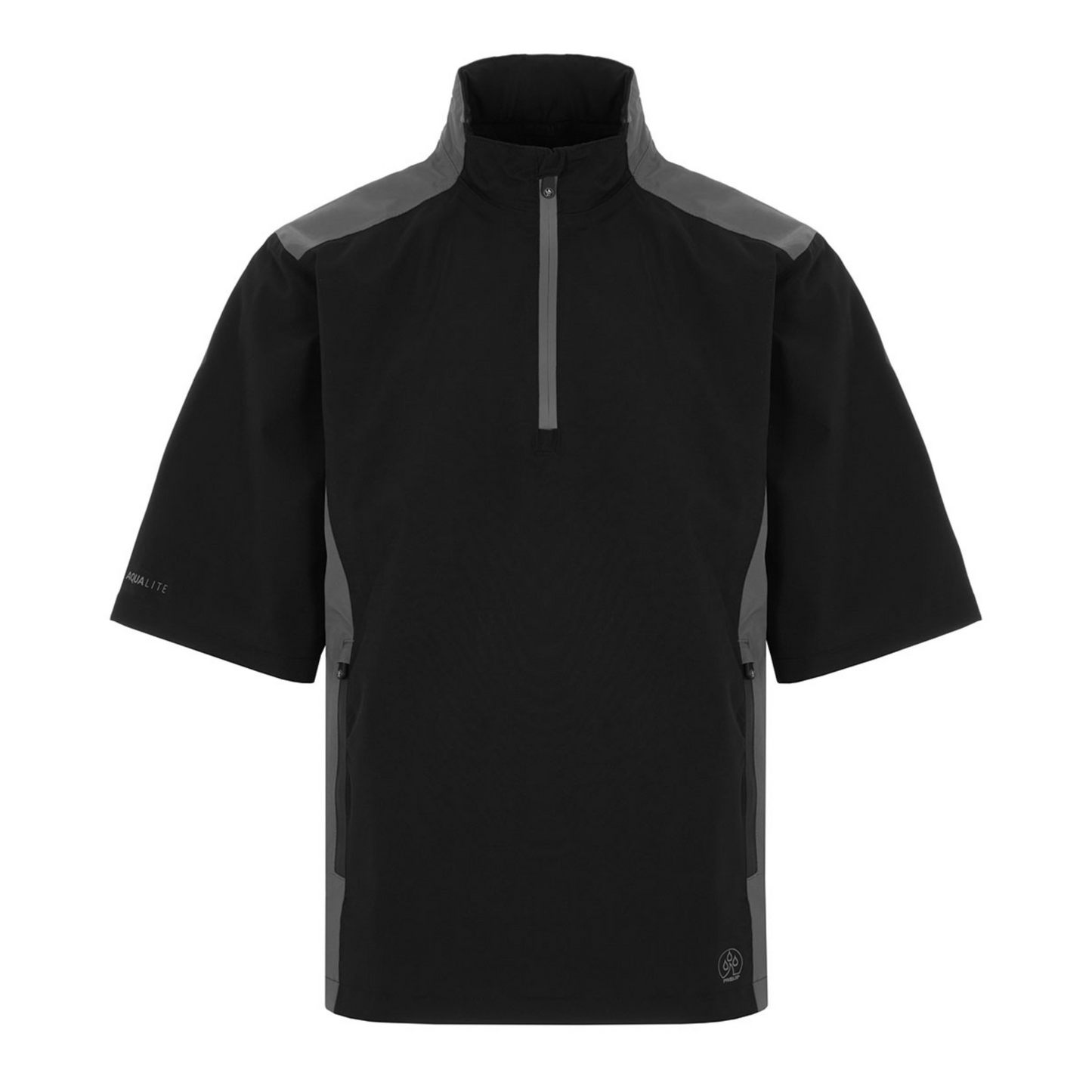 ProQuip Golf Aqualite 1/2 Sleeve Mens Waterproof Jacket Black/Grey M 