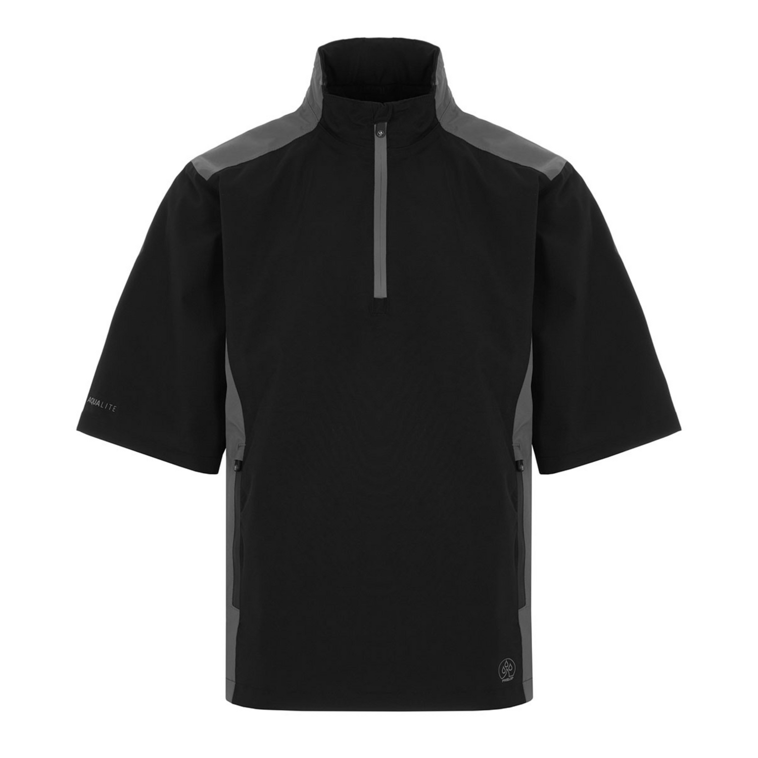 ProQuip Golf Aqualite 1/2 Sleeve Mens Waterproof Jacket Black/Grey M