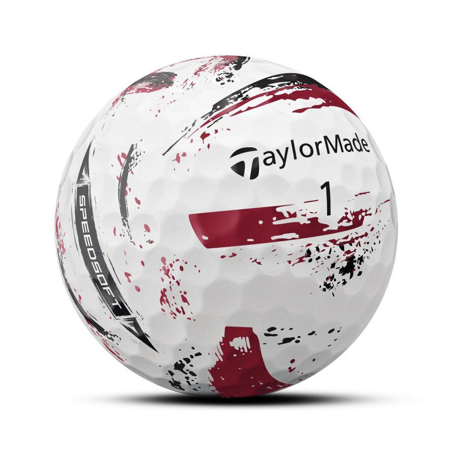 TaylorMade Golf SpeedSoft Ink - Single Golf Balls 2024 - All Colours Red  