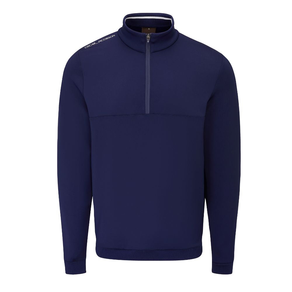 Oscar Jacobson Westland Mens 1/4 Zip Pullover Golf Top 2025 - Navy Navy M