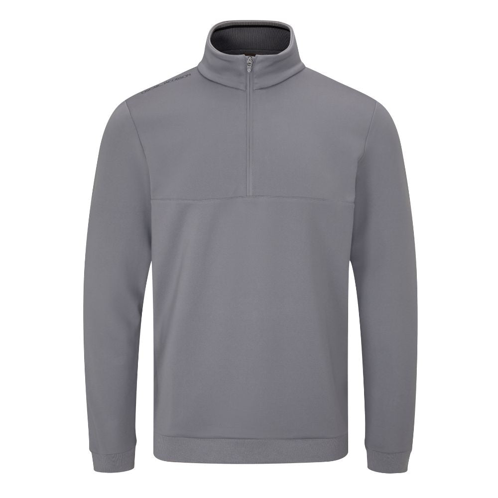 Oscar Jacobson Westland Mens 1/4 Zip Pullover Golf Top 2025 - Pewter Pewter M