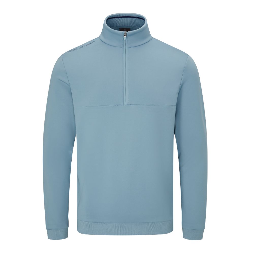 Oscar Jacobson Westland Mens 1/4 Zip Pullover Golf Top 2025 - Skyway Skyway M
