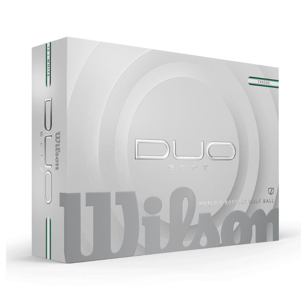 Wilson Golf Duo Soft TRK 360 Golf Balls 2025 - White (Green / Silver Track)