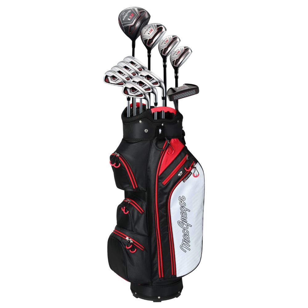 MacGregor ZT1 Mens Premium Graphite Golf Package Set - Cart Bag Standard Regular Flex Right Hand