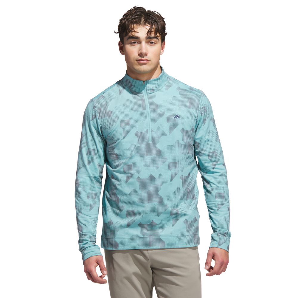 adidas Go-To Print 1/4 Zip Mens Golf Pullover Top 2025 - JM0168