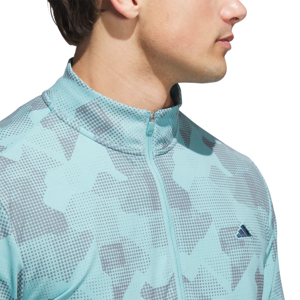 adidas Go-To Print 1/4 Zip Mens Golf Pullover Top 2025 - JM0168
