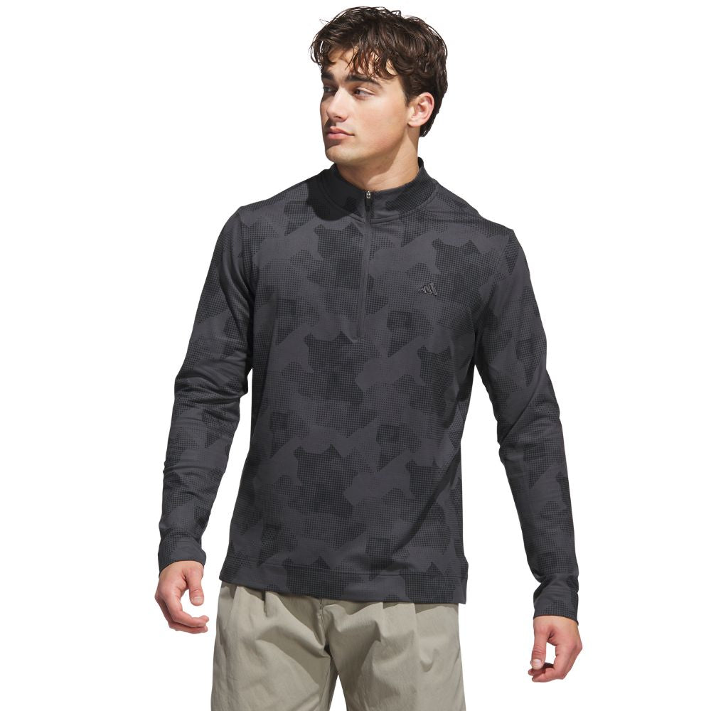 adidas Go-To Print 1/4 Zip Mens Golf Pullover Top 2025 - JY1948
