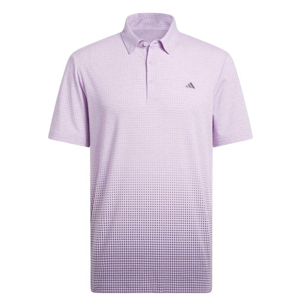 adidas Go-To Rise Print Golf Polo Shirt 2025 - KA7922 Powder Plum M