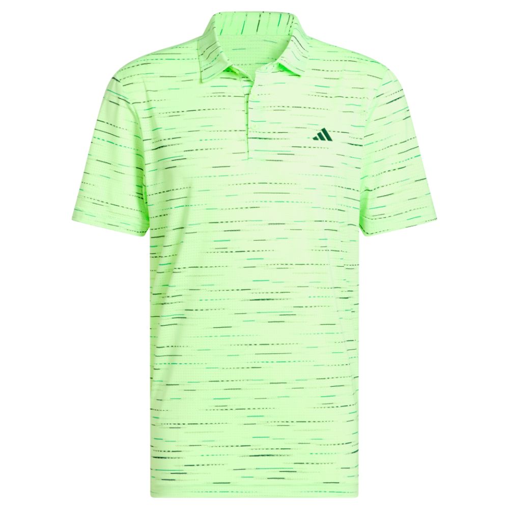 adidas Ultimate365 Mesh Print Mens Golf Polo Shirt 2025 - KA7907 Lime Burst M