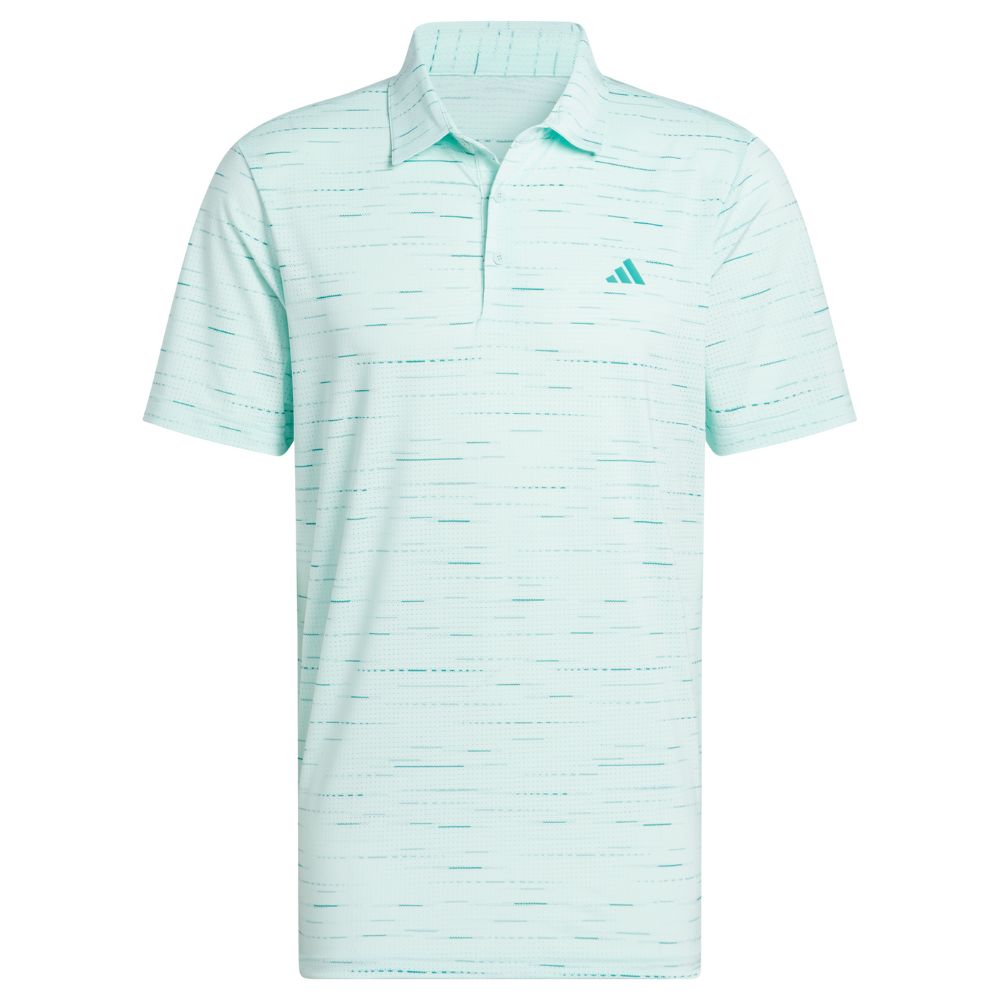 adidas Ultimate365 Mesh Print Mens Golf Polo Shirt 2025 - KA7908 Semi Flash Aqua M