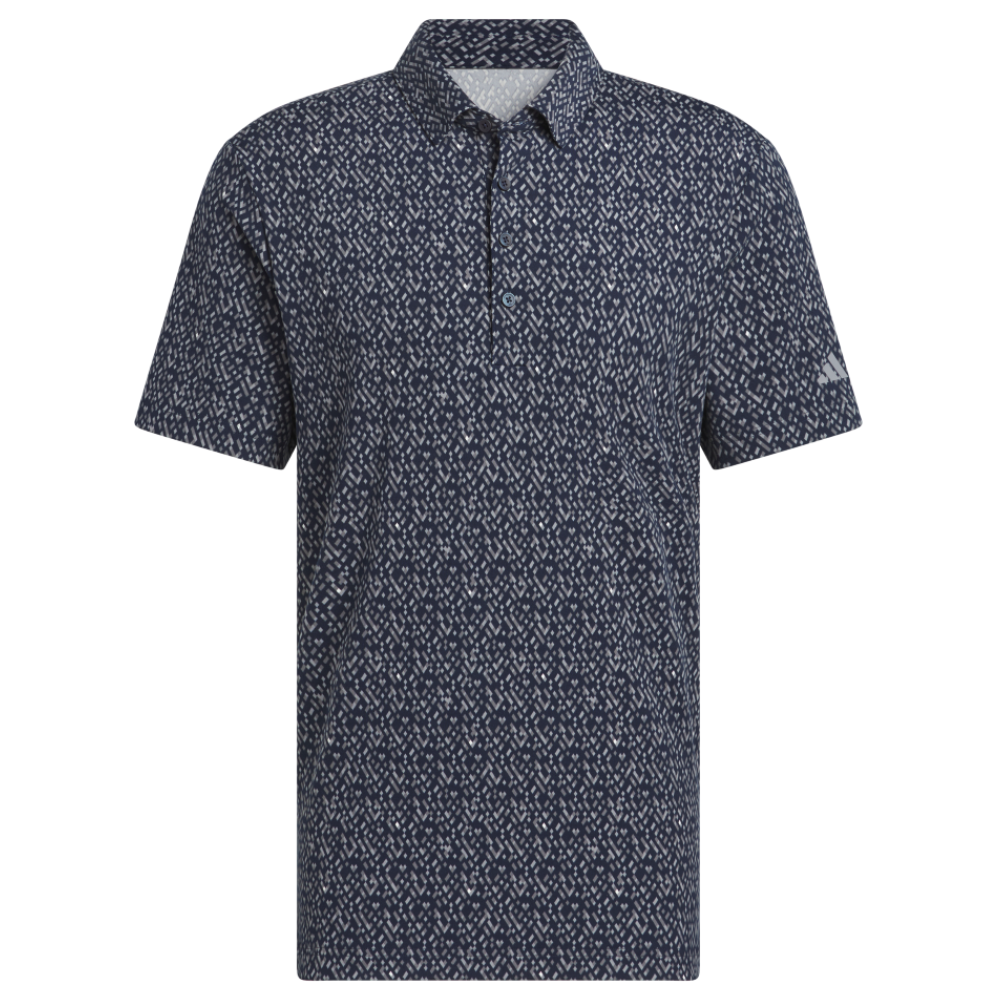 adidas Ultimate365 Micro Argyle Mens Golf Polo Shirt 2025 - JL5273 Collegiate Navy / Grey Three M