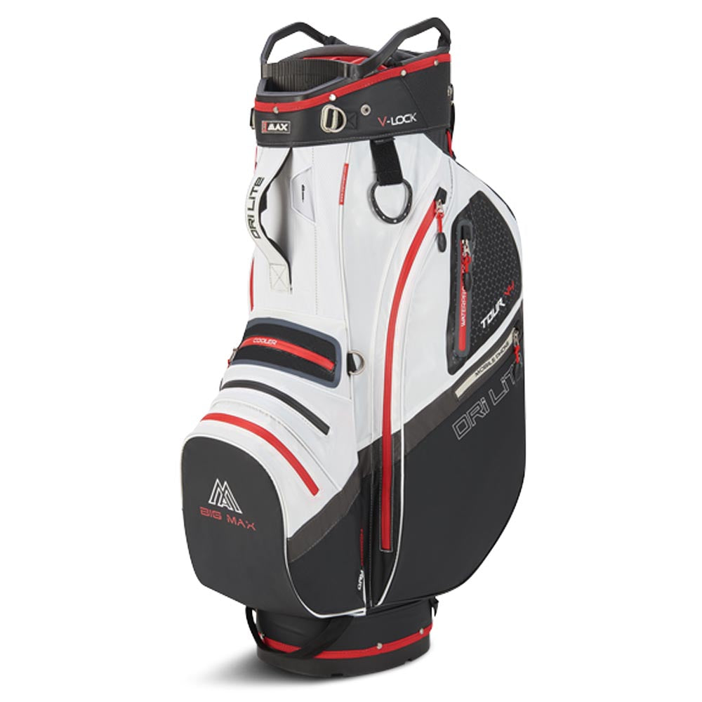 Big Max Dri Lite V4 Organiser Golf Cart Cart Black / White / Red