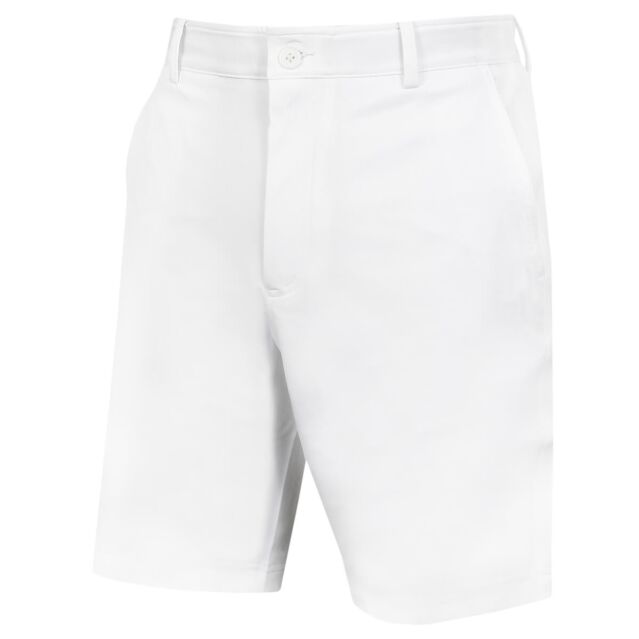 Calvin Klein Bullet Regular Fit Stretch Golf Shorts C9585 White W30