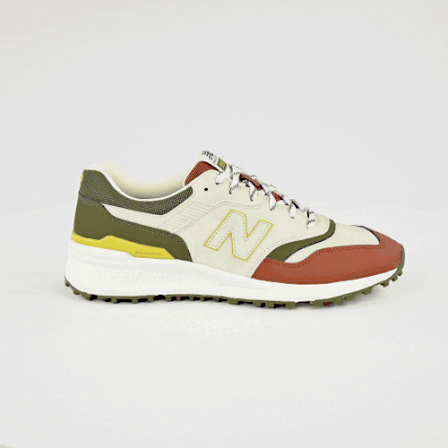 New Balance Men's 997 Spikeless Golf Shoes 2026 - Olive / Taupe