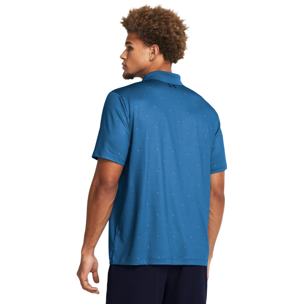 Under Armour Performance 3.0 Printed Golf Polo Shirt 1377377-407   