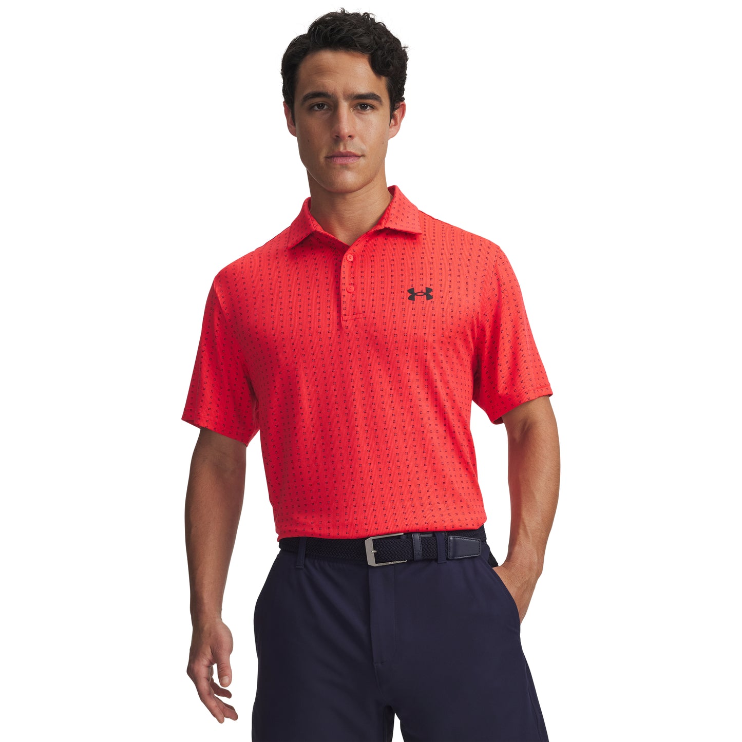 Under Armour UA Playoff 3.0 Golf Polo Shirt 2025 - 1378677-713 Racer Red / Black / Racer Red 713 M