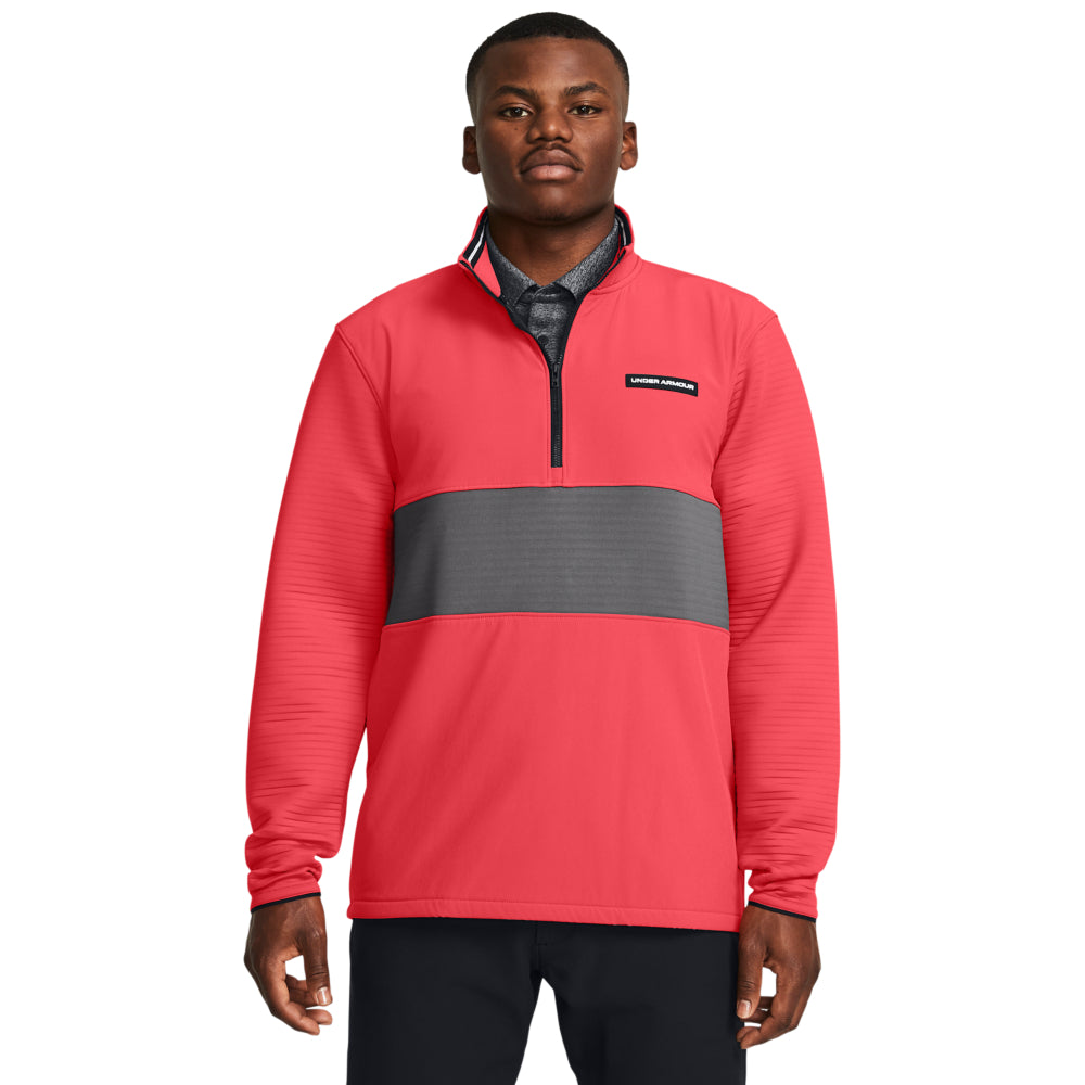 Under Armour Golf Storm Daytona Half Zip Windtop 1379723-814 Red Solstice / Castlerock / White 814 M 