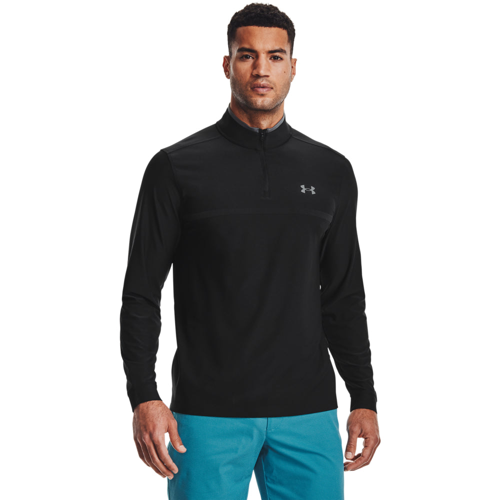 Under Armour Golf Playoff 2.0 1/4 Zip Pullover Top 1361821 Black / Pitch Grey 001 XXL