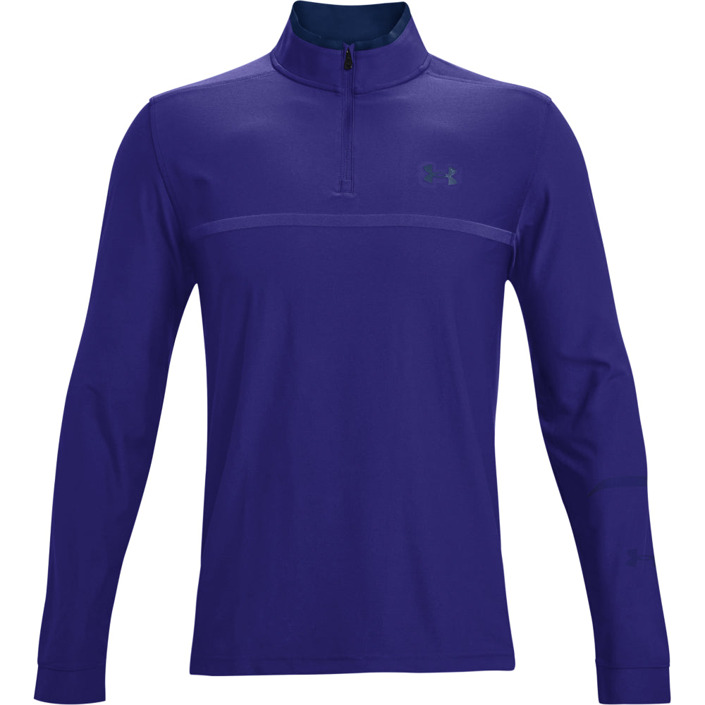 Under Armour Golf Playoff 2.0 1/4 Zip Pullover Top 1361821 Regal / Academy 415 XXL