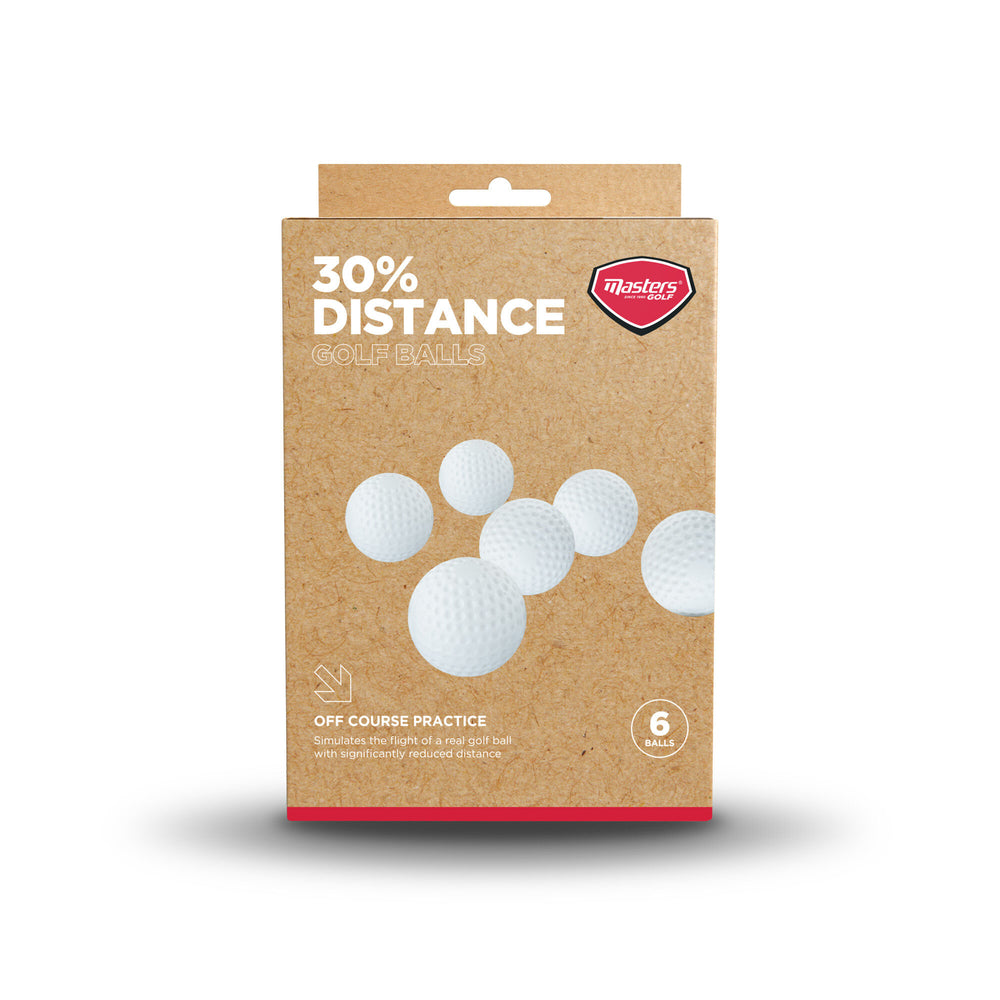 Masters Golf 30% Distance Golf Practice Balls 6 Pack   