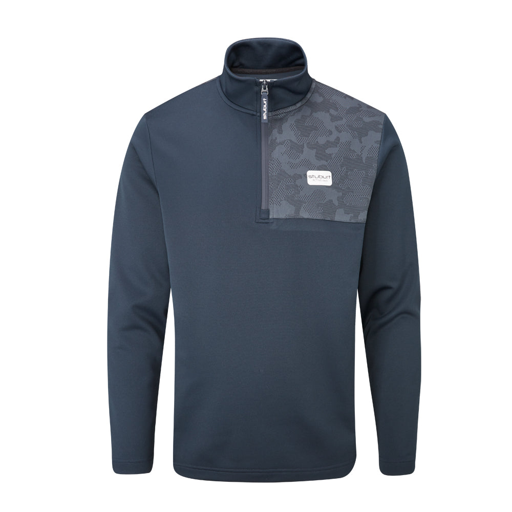 Stuburt Active Tech Golf Mid Layer 1/4 Zip Pullover Top French Navy M