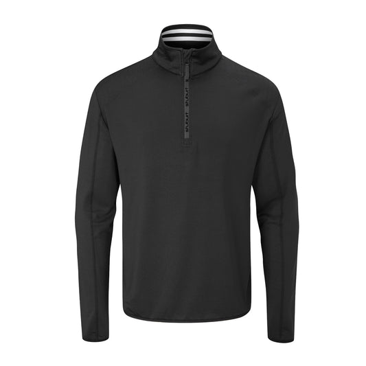 Stuburt Avalanche Golf Mid Layer 1/4 Zip Pullover Top Black M 