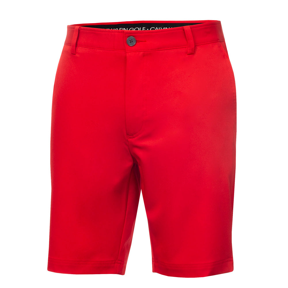 Calvin Klein Bullet Regular Fit Stretch Golf Shorts C9585 Red W30