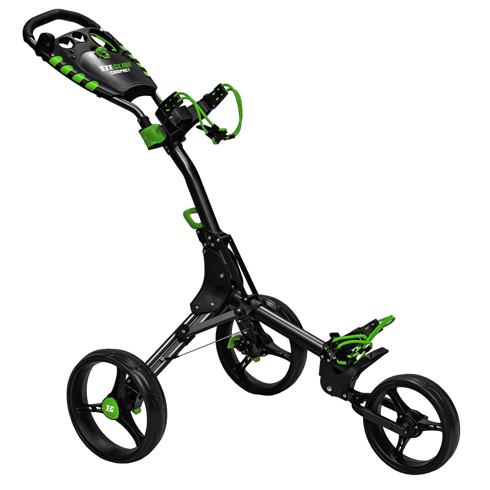 EZE Glide Compact+ 3 Wheel Golf Trolley Charcoal/Lime