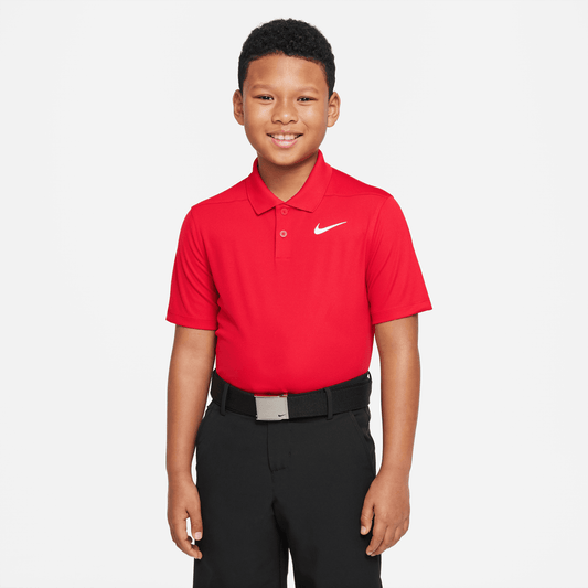 Nike Golf Dri-Fit Boys Victory Solid Polo Shirt University Red 657 M 