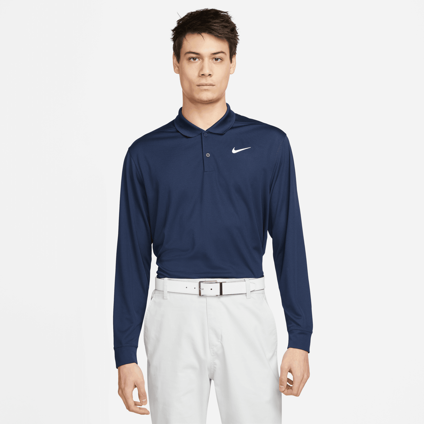 Nike Dri-Fit Victory Long Sleeve Golf Polo Shirt DN2344 College Navy 419 M